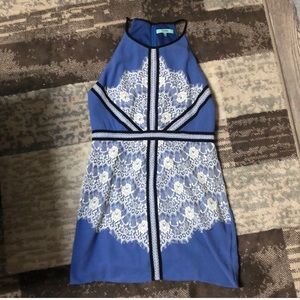 Karlie powder blue with lace dress
